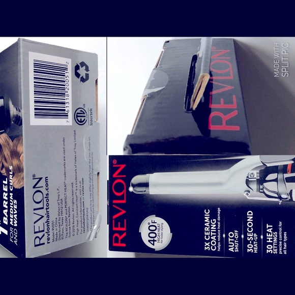 NEW REVLON Perfect Heat 1" Curling Iron Ceramic 400° 30 Heat Setting RV051 - Picture 8 of 15